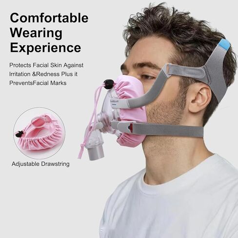 بطانات قناع CPAP، أغطية وسائد القناع المتوافقة مع قناع ResMed AirFit/AirTouch F20، 4 قطع بطانات قناع الأنف CPAP لمعظم أقنعة الوجه بالكامل تقلل من تسرب الهواء وعلامات الضغط in Kuwait