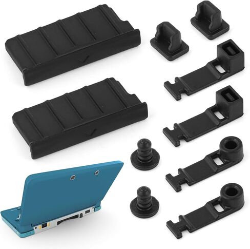 2 Set Silicone Dust Plug Cover for Nintendo 3DS/3DS XL LL/New 3DS/New 3DS XL LL Dust Proof Cover Earphone Charger Jack Stopper Replacement Accessories in Saudi Arabia