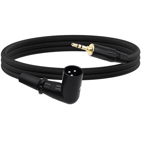 3.5mm TRS to XLR Balanced Cable Right Angle XLR Male to 1/8 Quarter inch TRS Male Audio Cable Adapter HiFi Stereo Speaker Cord for Smartphone Laptop Mixer Speaker - 1M /3.3FT in Saudi Arabia
