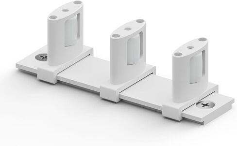 CCJH Sliding Closet Door Floor Guide, Bypass Sliding Door Bottom Guide for Double Bypass Doors, Update Adjustable 3-Roller Design White in Kuwait