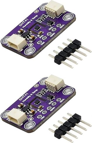 2 قطعة وحدة استشعار درجة الحرارة والرطوبة SHT41 Qwiic - مستشعر I2C عالي الدقة، 3.3 فولت - 5 فولت، متوافق مع Stemma QT in Kuwait