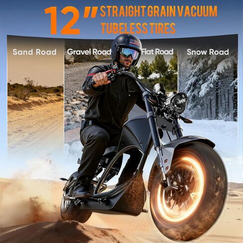 eAhora M1P Electric Motorcycle for Adults, 2000W Motor 37mph, 40+ Miles Range with 60V 30Ah Battery, Full Suspension, Hydraulic Brakes,Street Legal Electric Motorcycle for Commuting in Saudi Arabia
