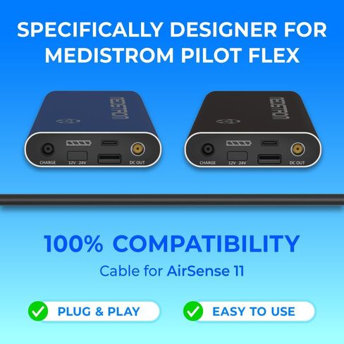 طقم كابل Medistrom Pilot-Flex متوافق مع جهاز AirSense 11 CPAP - سلك طاقة CPAP، سلك بديل لأجهزة CPAP، محول، ملحقات CPAP in Saudi Arabia