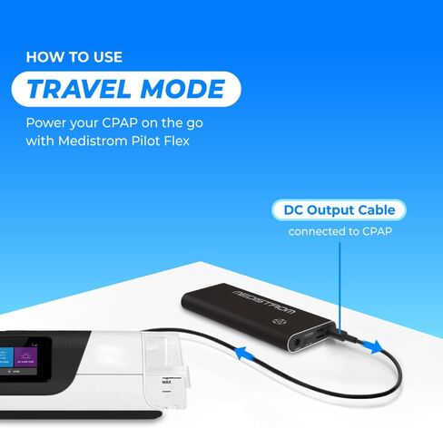 طقم كابل Medistrom Pilot-Flex متوافق مع جهاز AirSense 11 CPAP - سلك طاقة CPAP، سلك بديل لأجهزة CPAP، محول، ملحقات CPAP in Saudi Arabia