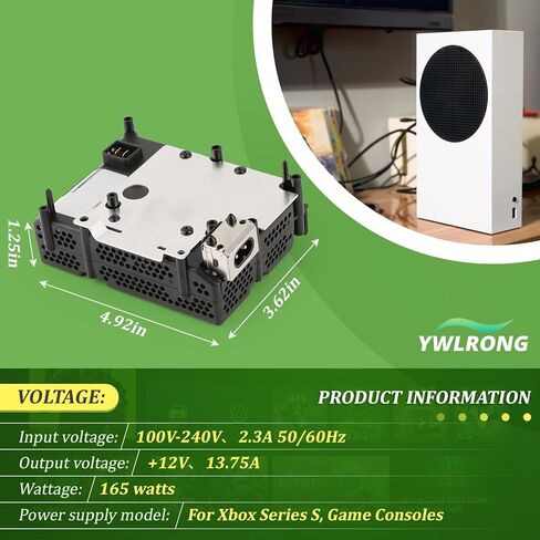 for Xbox Series S Power Supply Replacement for Xbox Series S Internal Power Supply Source with AC Adapter Console Accessories Parts with Power Cable Fixing Repair Tools in Saudi Arabia