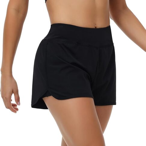 شورت رياضي Blaosn Flowy للنساء للتمرين والجري وصالة الألعاب الرياضية واليوجا ورياضات قصيرة عالية الخصر مع جيوب للصيف الكاجوال in Kuwait