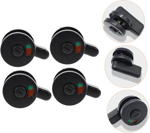 OSALADI 4pcs Plastic Privacy Indicator Door Lock for Public Restroom Stalls Easy Install Bathroom Partition Lock Occupied Indicator for Enhanced Privacy in Saudi Arabia