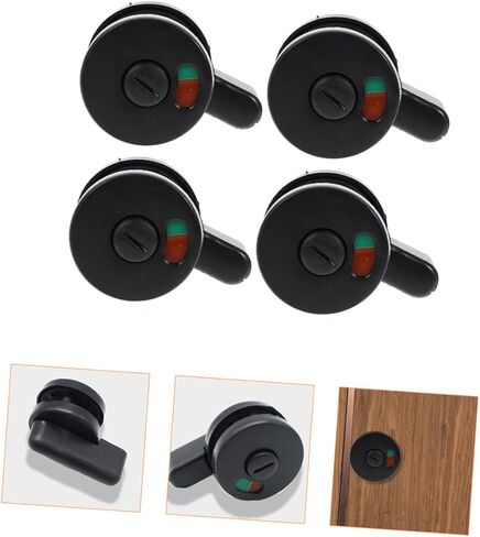 OSALADI 4pcs Plastic Privacy Indicator Door Lock for Public Restroom Stalls Easy Install Bathroom Partition Lock Occupied Indicator for Enhanced Privacy in Saudi Arabia