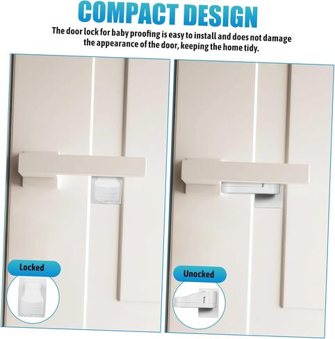 LIFKOME Child Safety Door Lever Locks 8 Pack Adhesive Child Proof Locks for Toddlers Sturdy Door Handle Stoppers for Baby Proofing Homes in Saudi Arabia