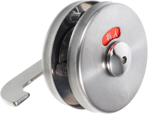 VILLCASE Stainless Steel Privacy Door Lock for Restrooms Keyless Indicator Lock Vacant Occupied Sign Heavy-Duty Security Hardware for Public Bathroom Partitions for Commercial Use in Saudi Arabia