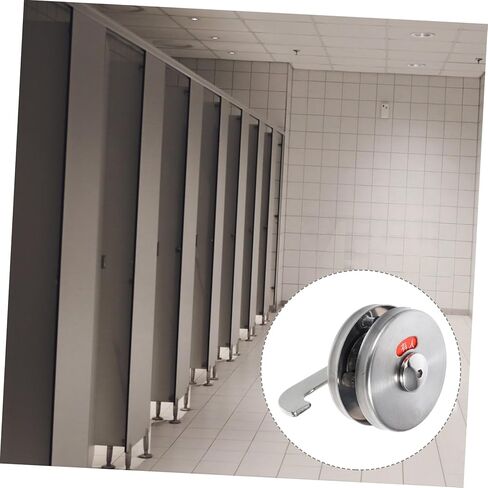 VILLCASE Stainless Steel Privacy Door Lock for Restrooms Keyless Indicator Lock Vacant Occupied Sign Heavy-Duty Security Hardware for Public Bathroom Partitions for Commercial Use in Saudi Arabia