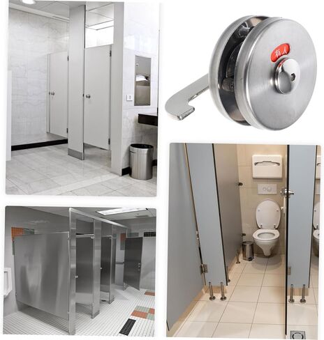 Tofficu Stainless Steel Privacy Indicator Lock Keyless Door Lock for Public Restrooms Vacant Occupied Sign for Commercial Bathroom Doors in Saudi Arabia