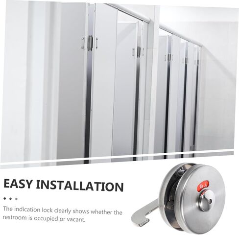 Tofficu Stainless Steel Privacy Indicator Lock Keyless Door Lock for Public Restrooms Vacant Occupied Sign for Commercial Bathroom Doors in Saudi Arabia