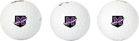 مجموعة من 3 كرات جولف من جامعة ديزيرت كاكتوس أوف ماونت يونيون - UMU Purple Raiders ثلاثة ألوان كاملة - ملحق الفريق الرياضي المرخص رسميًا (تصميم B) in Saudi Arabia