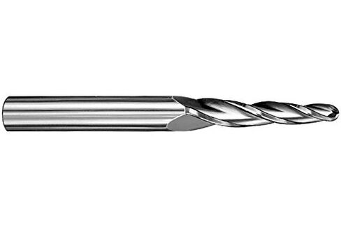 SGS 32436 24 Tapered Radius End General Purpose End Mill, Uncoated, 0.125" Cutting Diameter, 2" Cutting Length, 1/2" Shank Diameter, 4" Length, 3° Center Line Angle in Saudi Arabia
