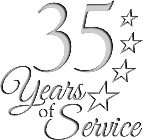 35 Years of Service Crystal Awards, 6.75" Custom Years of Service Award with Engraving Included Prime in Kuwait