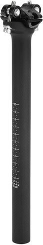 العالمي 25.4x300mm ألياف الكربون نمط ماتي الأسود مقعد الدراجة المشاركات قابل للتعديل زاوية خفيفة الوزن دراجة السرج آخر مقعد أنبوب ألياف الكربون 1 قطعة in Saudi Arabia