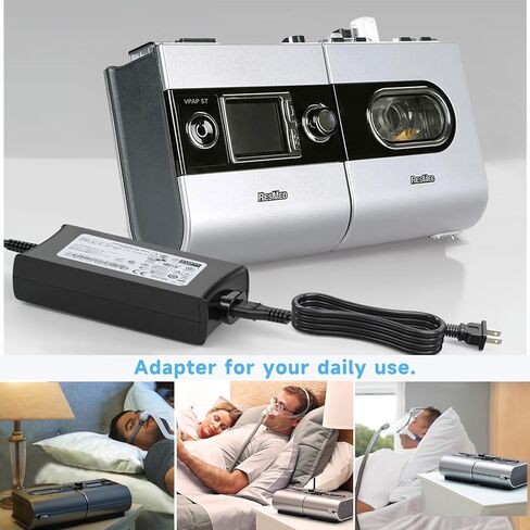 محول تيار متردد HHZ 90 وات متوافق مع أجهزة VPAP CPAP من سلسلة Resmed S9، شاحن 24V/3.75A S9 IP21 369102 ReSmed S9 autoset CPAP 3PIN مزود سلك الطاقة in Saudi Arabia