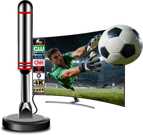TV Antenna for Smart TV Indoor, Digital HDTV Antenna with Magnetic Base, 360° Long-Range Amplified 4K 1080p Signal Booster, TV Antenna Indoor for Local Channels Long Range Reception (5.3 in) in Saudi Arabia