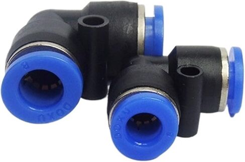 PV4 6 8 10 12MM Pneumatic L Type elbow fitting Plastic Pipe Connector Quick Fitting(PV12) in Saudi Arabia