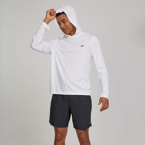 Reebok Hooded Rash Guard for Men– Long Sleeve Sun Shirt, UPF 50+ UV Protection Fishing Running Hiking Athletic Workout in Saudi Arabia
