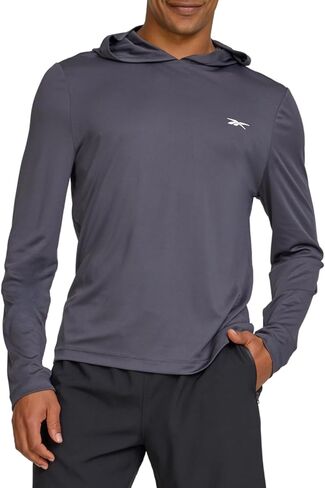 Reebok Hooded Rash Guard for Men– Long Sleeve Sun Shirt, UPF 50+ UV Protection Fishing Running Hiking Athletic Workout in Saudi Arabia