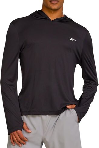 Reebok Hooded Rash Guard for Men– Long Sleeve Sun Shirt, UPF 50+ UV Protection Fishing Running Hiking Athletic Workout in Saudi Arabia