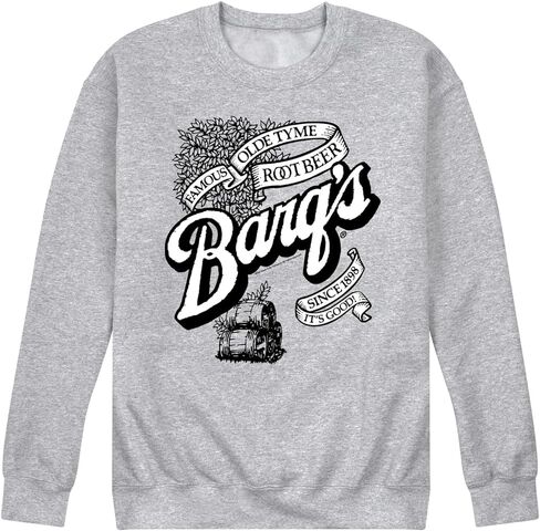 HYBRID APPAREL Barq's - Iconic Drinks & Beverages - Famous Olde TYME Root Beer - Men's Crew Neck Fleece Pullover in Saudi Arabia