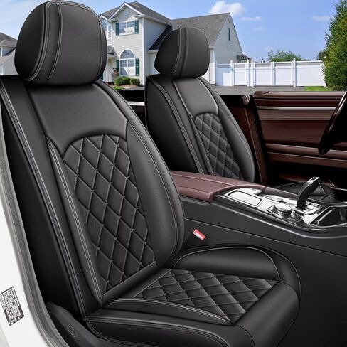 Full Set Seat Cover Fit for Ford Bronco Sport 2021-2025 | Faux Leather Seat Covers Waterproof Car Seat Covers Protector | Compatible with Airbag & Easy to Install (5 Seats, Black Line) in Saudi Arabia
