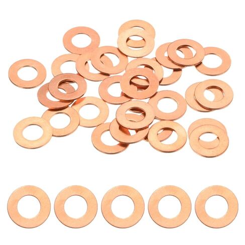 M METERXITY 100-Pack Copper Washers, Metric M10x14x1mm Copper Sealing Washers for Bolts Screws Nuts for Automotive/Machinery/Plumbing, Flat Metal Flat Ring in Kuwait