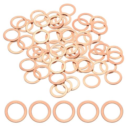 M METERXITY 100-Pack Copper Washers, Metric M10x14x1mm Copper Sealing Washers for Bolts Screws Nuts for Automotive/Machinery/Plumbing, Flat Metal Flat Ring in Kuwait