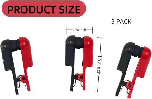 3Pcs Ear Clip Electrode with Double-Sided Soft Rubber Head, 2.0mm Housing Hole, Anti-Loosening Design, Muscle Stimulators & Accessories, Compatible with Standard 2.0mm Rods in Kuwait