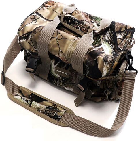 HUNTPAL Hunting Duffle Bag with Insulated Lining, Water-Resistant Tactical Shooting Range Sling Bag with Transparent Waterproof Phone Pouch, Shell Holders and Versatile Pockets, Hand/Shoulder Carry in Kuwait