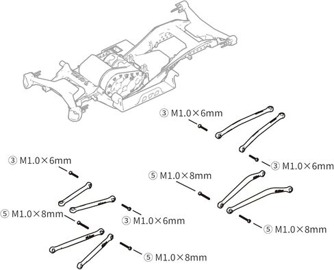 INJORA Grade 12.9 Alloy Steel M1.0 M1.4 M2.0 Screws Set for 1/30 Axial SCX30 Upgrade in Saudi Arabia