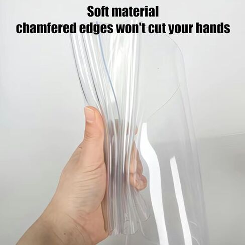 طقم ستائر شريطية شفافة من PVC لأبواب الفريزر والمبرد - ستائر باب بلاستيكية مقاس 64.96 × 82.68 بوصة للمستودعات والاستخدام التجاري، عازلة وسهلة التركيب in Kuwait