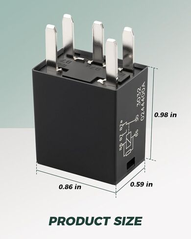 56049018AB 72472M مرحل 30A 12VDC 5Pin مناسب لكرايسلر/دودج/جيب مرحل السيارة، قطعتان in Kuwait