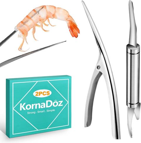 2 Pack Stainless Steel Shrimp Peeler and Deveiner Tool, Multifunctional Shrimp Cleaner Knife for Effortless Seafood Prep, Professional Shrimp Cleaning Gadget for Home Kitchen in Kuwait