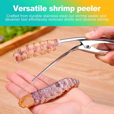 2 Pack Stainless Steel Shrimp Peeler and Deveiner Tool, Multifunctional Shrimp Cleaner Knife for Effortless Seafood Prep, Professional Shrimp Cleaning Gadget for Home Kitchen in Kuwait