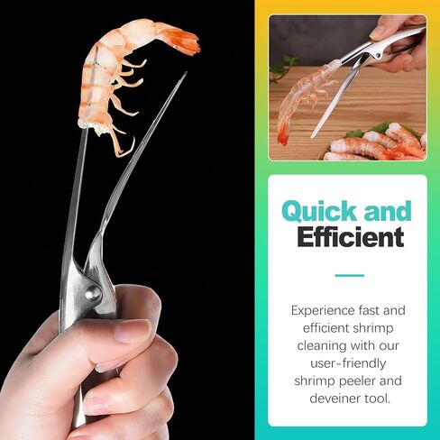 2 Pack Stainless Steel Shrimp Peeler and Deveiner Tool, Multifunctional Shrimp Cleaner Knife for Effortless Seafood Prep, Professional Shrimp Cleaning Gadget for Home Kitchen in Kuwait