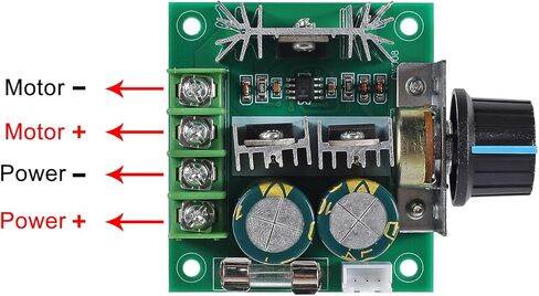 2Pcs 12V-40V 10A DC Auto PWM Motor Speed Control Switch 12V 24V 30V 40V 13KHZ Regulator Governor Speed Controller Voltage Switch 10A 50V 1000uF Regulator Dimmer in Saudi Arabia
