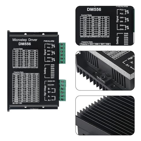 4PACK CNC Digital Stepper Driver DM556 Stepper Motor Controller 2-Phase Stepper Motor Driver 20-50V DC Max 5.6A 128 تقسيم فرعي لـ Nema 23 و24 وNema 34 Stepper Motor in Saudi Arabia
