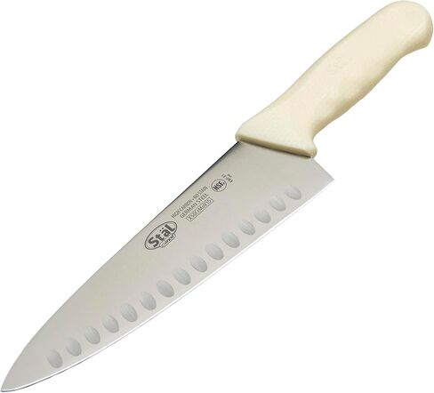 Winco 8" Commercial-Grade Chef's Knife with Hollow Handle, White in Saudi Arabia