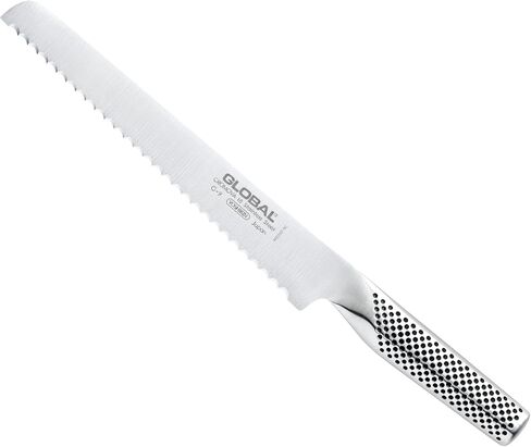 Global 8 1/2 inch Serrated Bread Knife - Lightweight Japanese Stainless Steel, Razor-Sharp Edge, Made in Japan, G-9 in Saudi Arabia