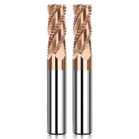 2PCS CNC Roughing End Mill Carbide HRC60 4 Flutes Tungsten Steel Milling Cutter 3mm-14mm CNC Milling Tools Router Bits for Metal (Size : 5.0 * 13 * 6D*50L) in Kuwait