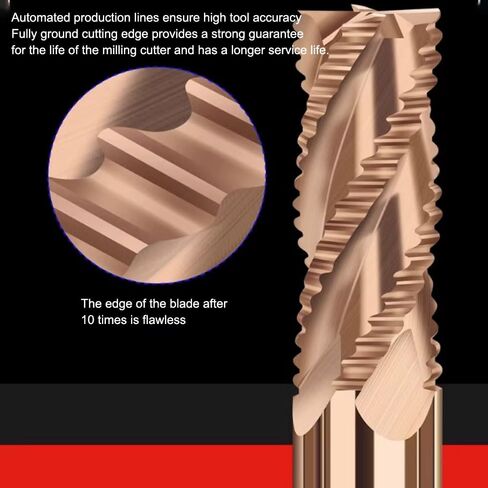 2PCS CNC Roughing End Mill Carbide HRC60 4 Flutes Tungsten Steel Milling Cutter 3mm-14mm CNC Milling Tools Router Bits for Metal (Size : 5.0 * 13 * 6D*50L) in Saudi Arabia
