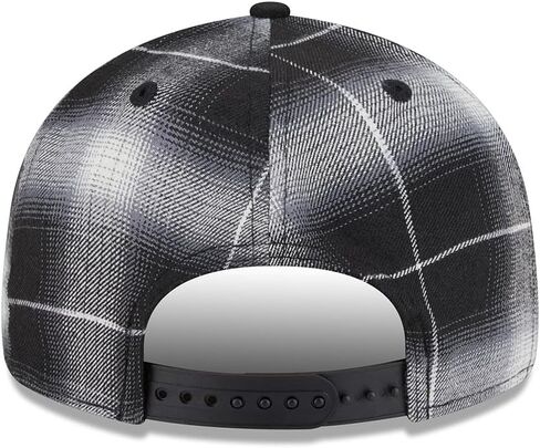 New Era NY New York Yankees 9FIFTY Black and White Plaid Retro Crown Snapback Cap, Adjustable Hat in Saudi Arabia