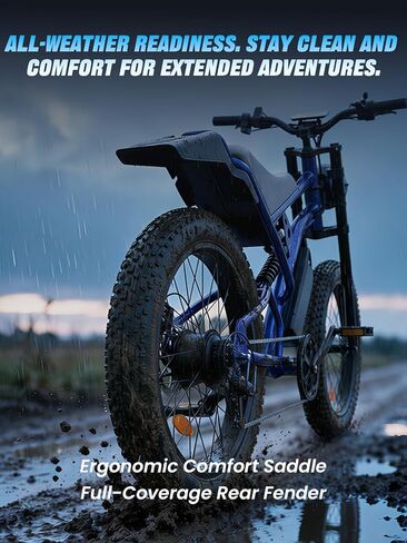 35 MPH Electric Bike for Adults, 3000W Peak Power Electric Motorcycle, 24" Fat Tire Electric Mountain Bike, 48V 20.8Ah Battery, All Terrain Ebike for Mountains, Beach, Snow, Sand in Saudi Arabia