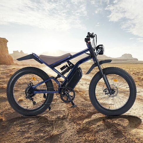 35 MPH Electric Bike for Adults, 3000W Peak Power Electric Motorcycle, 24" Fat Tire Electric Mountain Bike, 48V 20.8Ah Battery, All Terrain Ebike for Mountains, Beach, Snow, Sand in Saudi Arabia