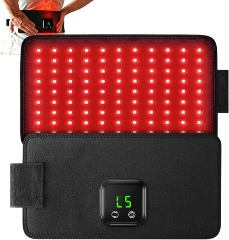 Infrared Red Light Therapy for Body: 5000mAh Rechargeable Cordless Light Therapy Pad for Back Waist Knee Hand Shoulder Relief, 660nm 850nm Red Light Therapy Heating Light Wrap Belt Gift for Women Men in Saudi Arabia