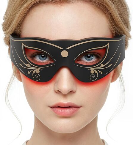 LED Eye Mask, Red Light Therapy for Eyes, Under Eye Red Light Therapy Device for Dark Circles, Puffy Eyes, Eye Bags & Fine Lines, Eye Care for Men and Women with Velcro Straps and Eye Protection in Saudi Arabia